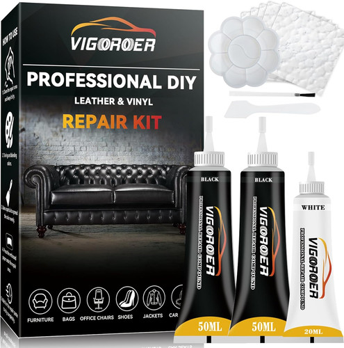Black leather repair kit - black,